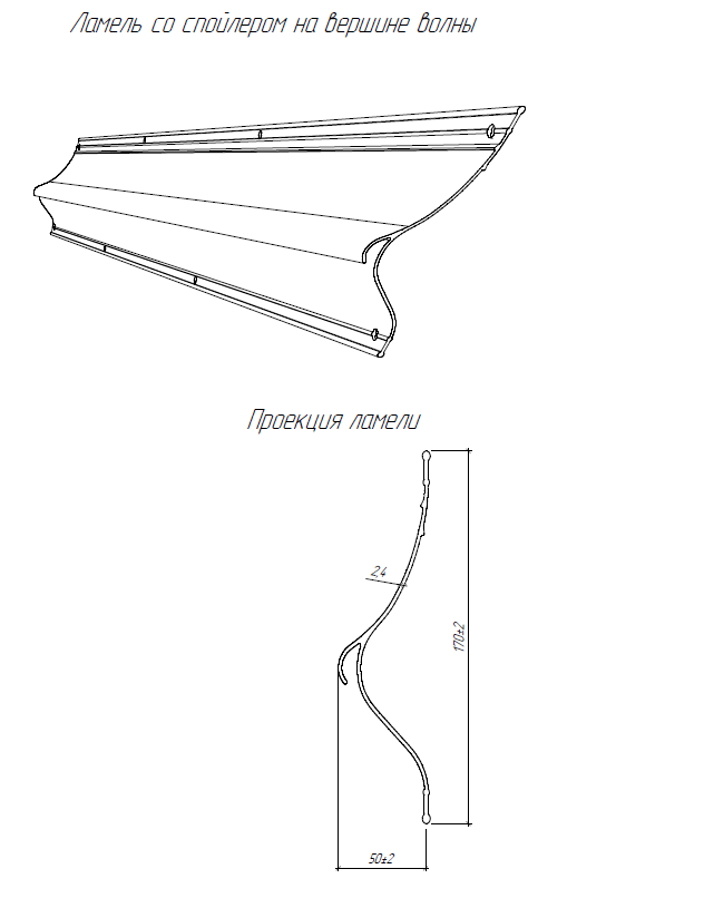 Ламель со спойлером